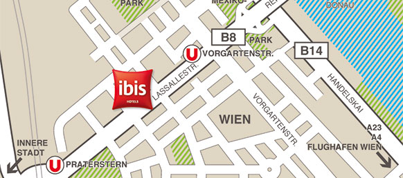 Anfahrtsskizzen ibis Wien