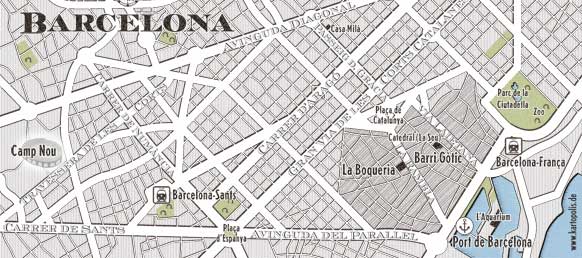 Stadtplan Barcelona