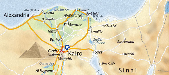 Reisekarte Ägypten