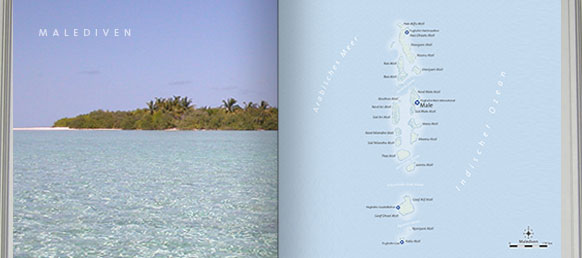 illustrierte Reisekarte Malediven