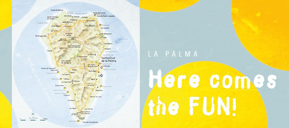 illustrierte Reisekarte La Palma