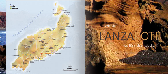 Lanzarote, illustrierte Reisekarte