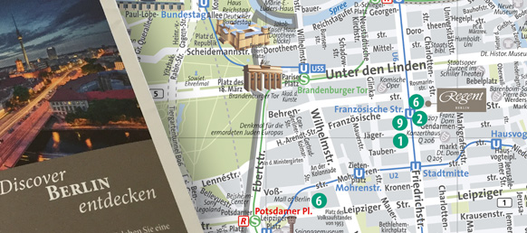 Stadtplan für Hotel in Berlin