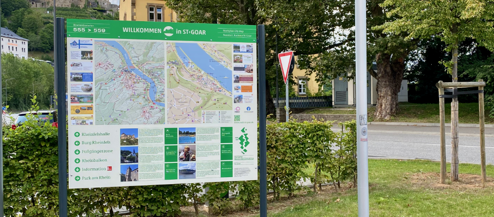 Stadtplan für St. Goar am Mittelrhein