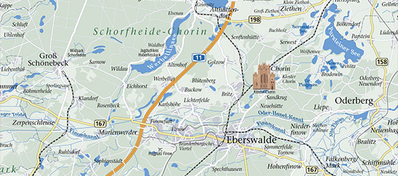 Landkarte Brandenburg