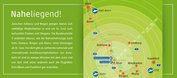 Kartografie Mittelrheintal